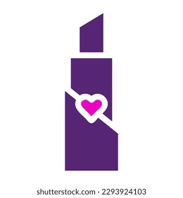 lipstick icon solid duocolor pink purple colour mother day illustration vector element and symbol perfect.