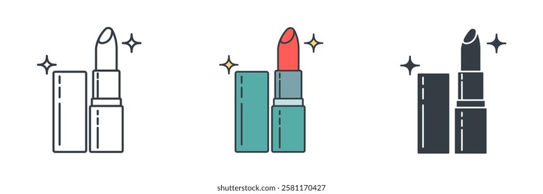 Lipstick icon symbol vector illustration isolated on white background