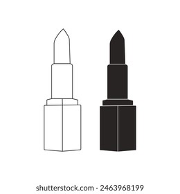 Lippenstift-Symbol VEC6TOR Illustration Einfaches Design