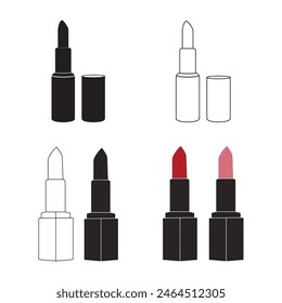 lipstick icon vec6tor illustration simple design