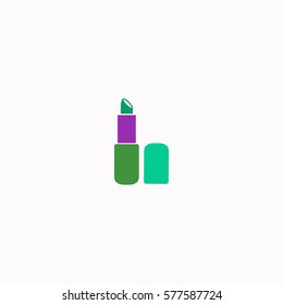 Lipstick  icon Vector design. Colored illustration.