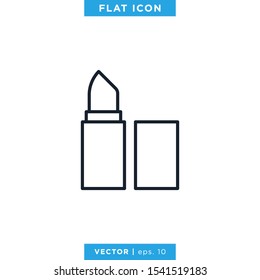 Lipstick Icon Vector Design Template