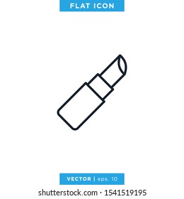 Lipstick Icon Vector Design Template