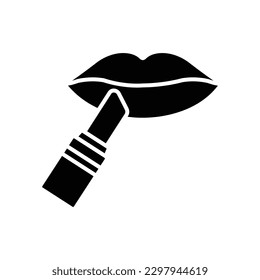 lipstick icon vector design template in white background