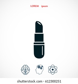 lipstick icon, Vector EPS 10 illustration style