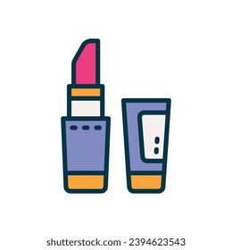 icono de lápiz labial. icono de color relleno vectorial para tu sitio web, móvil, presentación y diseño de logotipo.