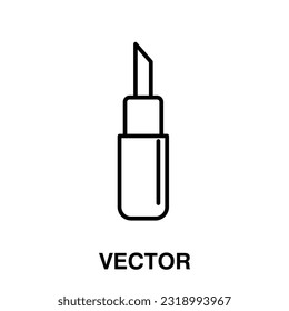 lipstick icon vector flat illustration on white background..eps