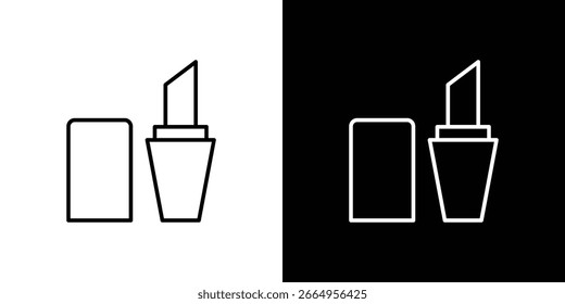 Lippenstift-Symbol, Vektorgrafik - Vektorsymbole in hoher Qualität im schwarzen Stil