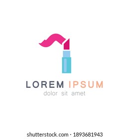 
lipstick icon, vector illustration on white background