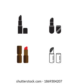 Lipstick icon vector illustration,logo design template.