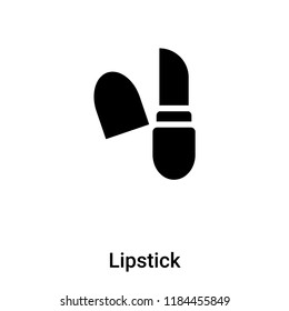 Lipstick icon vector isolated on white background, logo concept of Lipstick sign on transparent background, filled black symbol