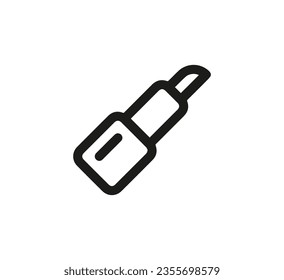 Lipstick icon vector. Linear style sign for mobile concept and web design. Lipstick symbol illustration. Pixel vector graphics - Vector.