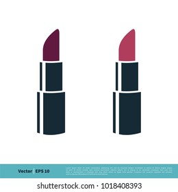 Lipstick Icon Vector Logo Template Illustration Design. Vector EPS 10.
