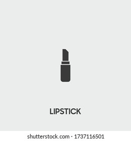 lipstick icon. lipstick vector on gray background