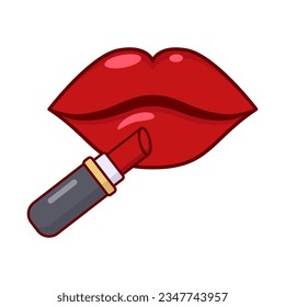 Lipstick icon vector on trendy style for design and print