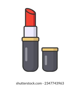 Vector de icono de lápiz labial en estilo de moda para diseño e impresión
