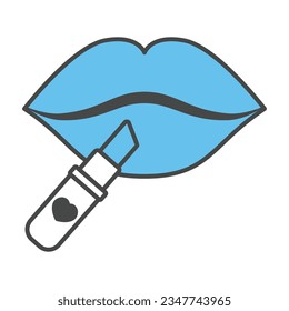 Lipstick icon vector on trendy style for design and print