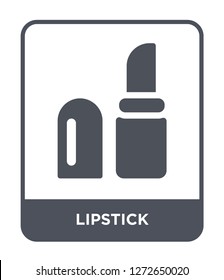 lipstick icon vector on white background, lipstick trendy filled icons from Beauty collection, lipstick simple element illustration