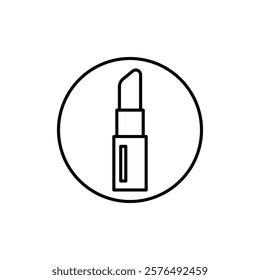 Lipstick icon vector outline logo sign