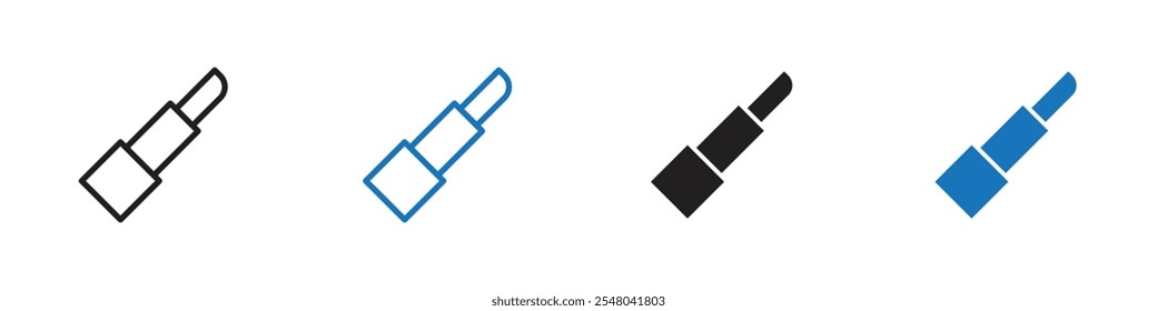 Ícone de batom Contorno do conjunto de vetores
