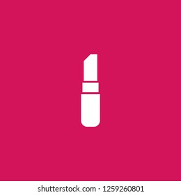 lipstick icon vector. lipstick sign on pink background. lipstick icon for web and app