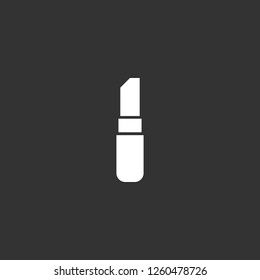 lipstick icon vector. lipstick sign on black background. lipstick icon for web and app