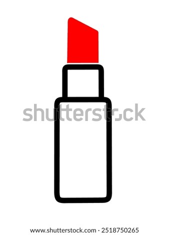 lipstick icon vector with simple design