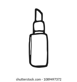 lipstick icon vector sketch isolated on white background.