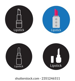 lipstick icon vector template illustration logo design