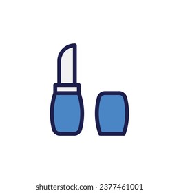 Lippenstift-Symbol auf weißem Hintergrund, Vektorgrafik