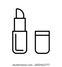 lipstick icon with white background vector stock illustration