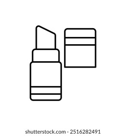 lipstick icon with white background vector stock illustration
