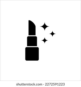 Lippenstift-Symbol. Damenelement. einfaches Symbol für Websites, Webdesign, mobile App, Infografiken auf weißem Hintergrund