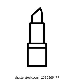 lipstick iconVector illustration in black