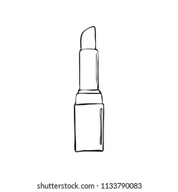 lipstick isolated. Make up object. Beauty icon. pink balm for lips