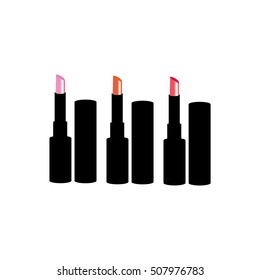 Lipstick isolated on white background.
