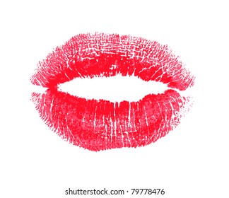 Lipstick Kiss On White Stock Vector (Royalty Free) 79778476 | Shutterstock