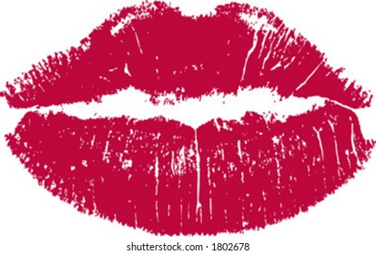 Lipstick kiss print