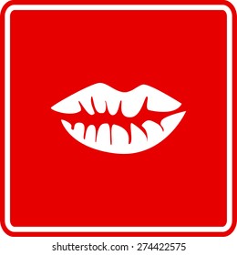 lipstick kiss print symbol