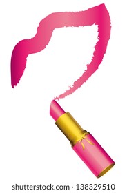 lipstick kiss vector