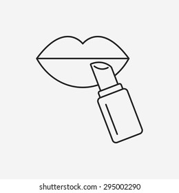 lipstick line icon