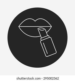 lipstick line icon
