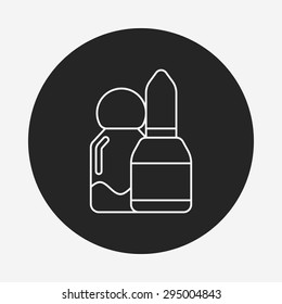 lipstick line icon