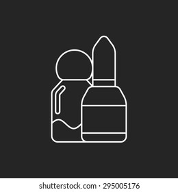 lipstick line icon