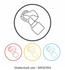 lipstick line icon