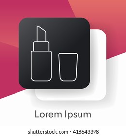 lipstick line icon