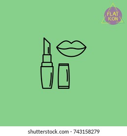 Lipstick line icon