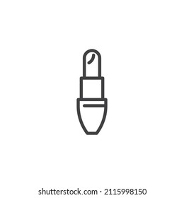 Lipstick line icon. linear style sign for mobile concept and web design. Lipstick outline vector icon. Symbol, logo illustration. Vector graphics