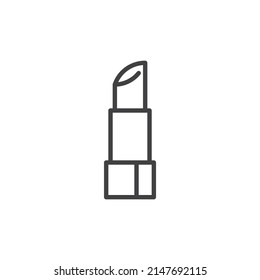 Lipstick line icon. linear style sign for mobile concept and web design. Open lipstick outline vector icon. Symbol, logo illustration. Vector graphics