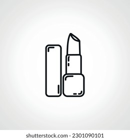 Lipstick line icon. Lipstick outline icon.